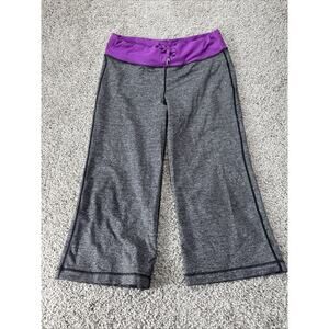 Lululemon Pants Womens 8 Gray Purple Groove Flare Yoga Athletic Wide Leg Gym